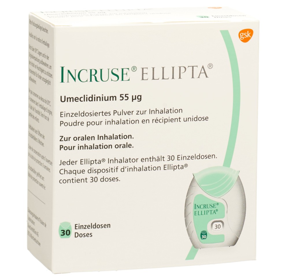 INCRUSE ELLIPTA pdr inh 55 mcg 30 dos INCRUSE ELLIPTA pdr inh 55 mcg 30 dos