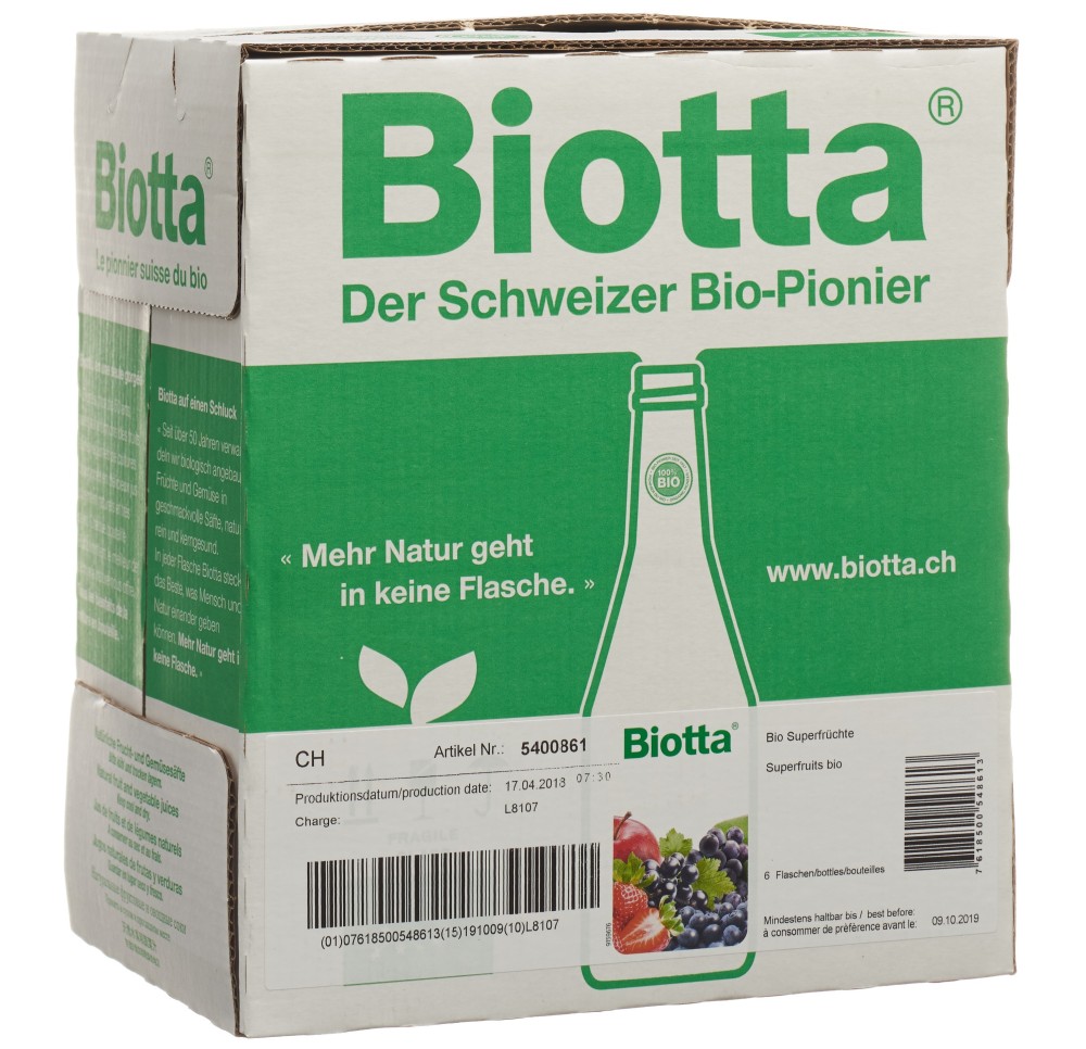 BIOTTA Superfruits Bio 6 fl 5 dl BIOTTA Superfruits Bio 6 fl 5 dl