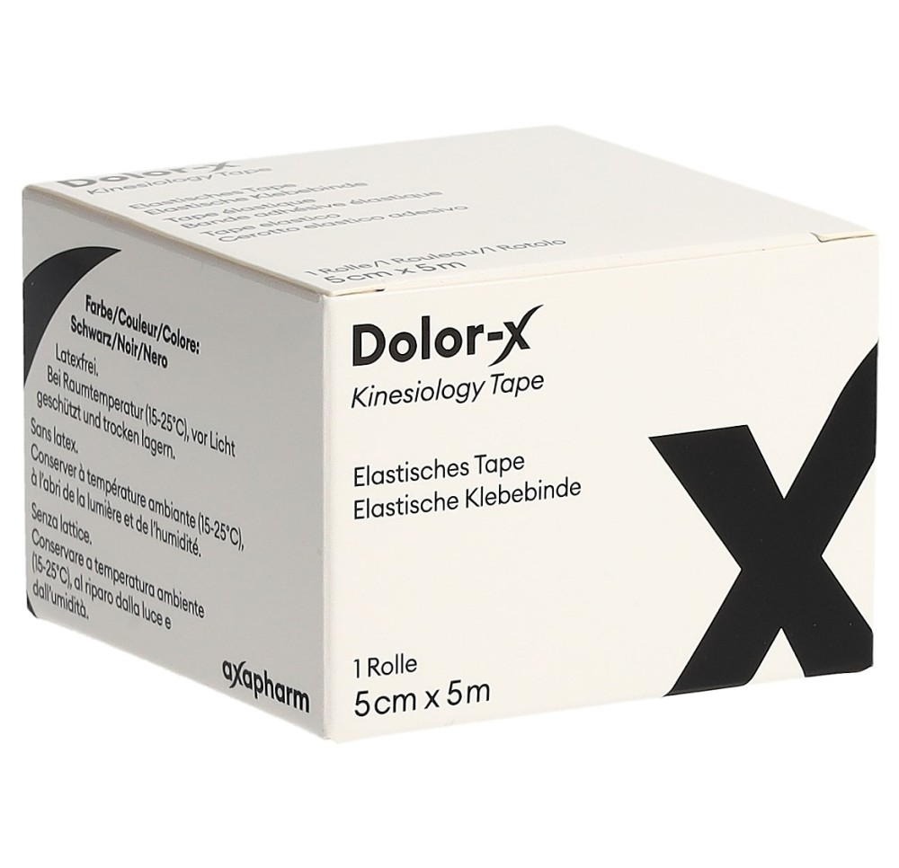 DOLOR-X Kinesiology Tape 5cmx5m noir DOLOR-X Kinesiology Tape 5cmx5m noir