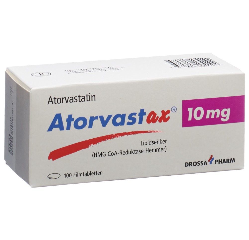 ATORVASTAX cpr pell 10 mg 100 pce ATORVASTAX cpr pell 10 mg 100 pce