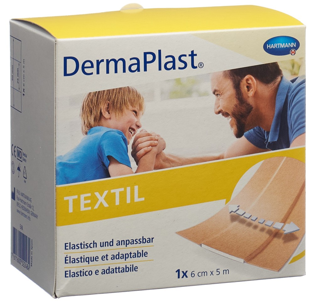 DERMAPLAST Textil pansement rapide 6cmx5m rouleau