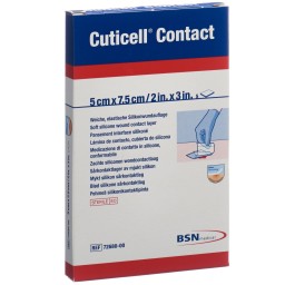 CUTICELL Contact pansem silic plaie 5x7.5cm 5 pce