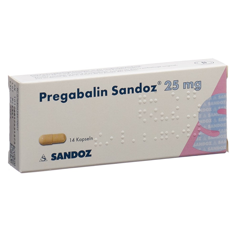 PREGABALINE Sandoz caps 25 mg 14 pce