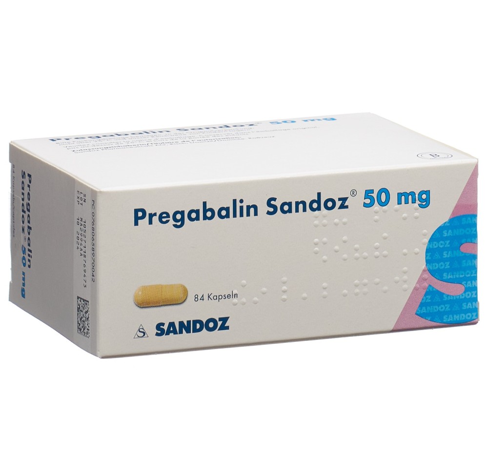 PREGABALINE Sandoz caps 50 mg 84 pce PREGABALINE Sandoz caps 50 mg 84 pce