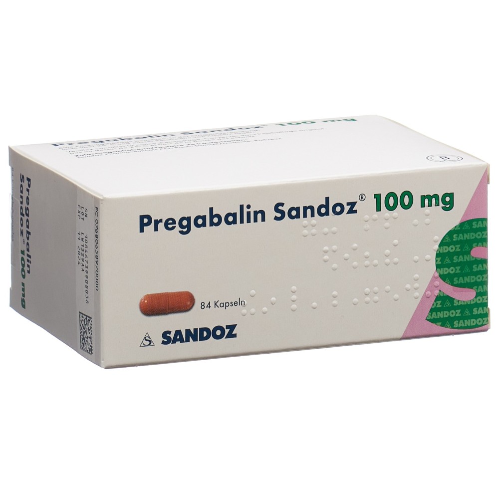 PREGABALINE Sandoz caps 100 mg 84 pce PREGABALINE Sandoz caps 100 mg 84 pce