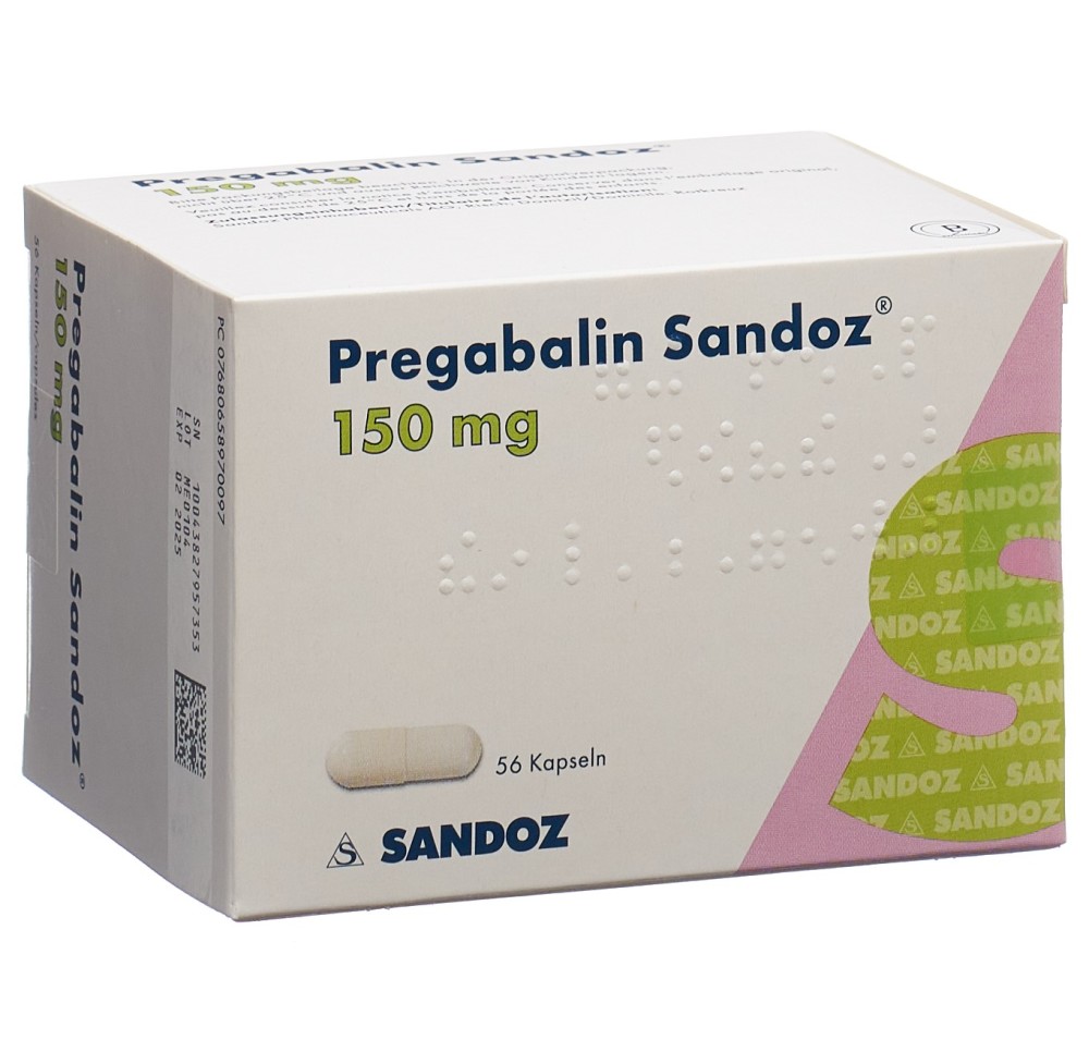 PREGABALINE Sandoz caps 150 mg 56 pce PREGABALINE Sandoz caps 150 mg 56 pce