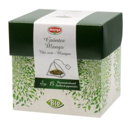 MORGA thé vert mangue pyramide bio 15 pce