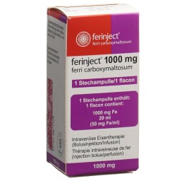 FERINJECT prép inj perf 1000 mg/20ml flac 20 ml
