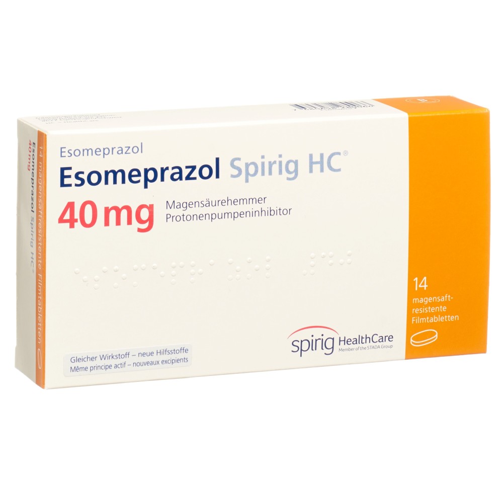 ESOMEPRAZOLE Spirig HC cpr 40 mg 14 pce ESOMEPRAZOLE Spirig HC cpr 40 mg 14 pce