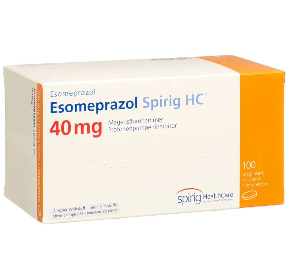 ESOMEPRAZOLE Spirig HC cpr 40 mg 100 pce ESOMEPRAZOLE Spirig HC cpr 40 mg 100 pce