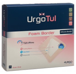 URGOTÜL foam Border 10x10cm adhésif 10 pce