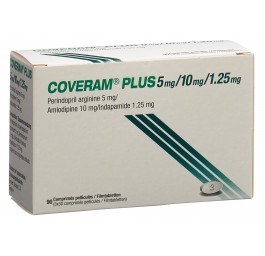 COVERAM plus cpr pell 5/10/1.25mg bte 90 pce