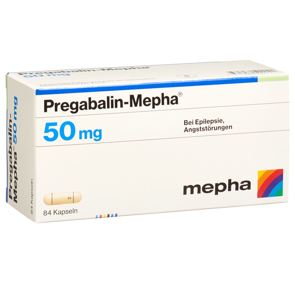 PREGABALIN Mepha caps 50 mg 84 pce PREGABALIN Mepha caps 50 mg 84 pce