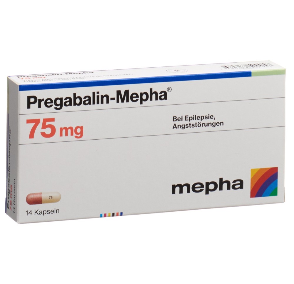 PREGABALIN Mepha caps 75 mg 14 pce PREGABALIN Mepha caps 75 mg 14 pce
