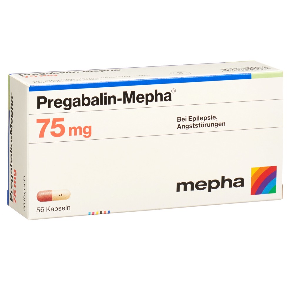 PREGABALIN Mepha caps 75 mg 56 pce PREGABALIN Mepha caps 75 mg 56 pce