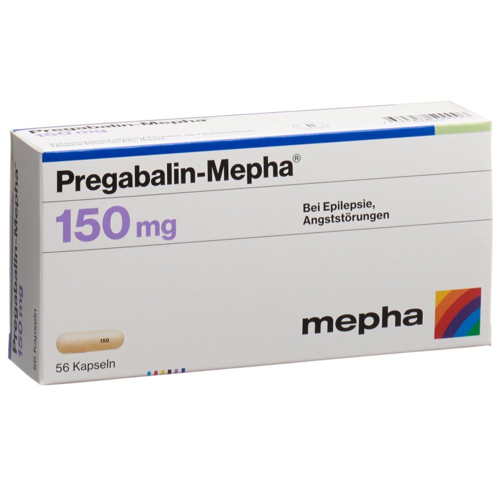 PREGABALIN Mepha caps 150 mg 56 pce PREGABALIN Mepha caps 150 mg 56 pce