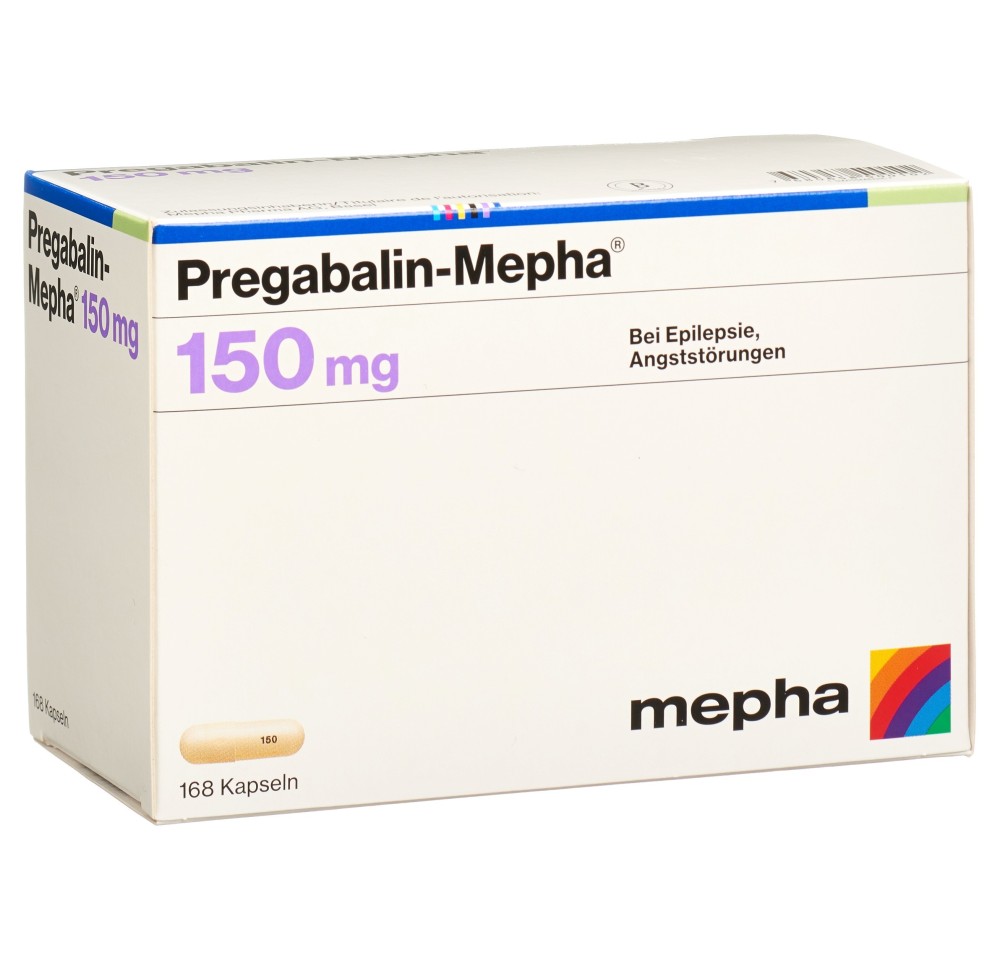 PREGABALIN Mepha caps 150 mg 168 pce PREGABALIN Mepha caps 150 mg 168 pce