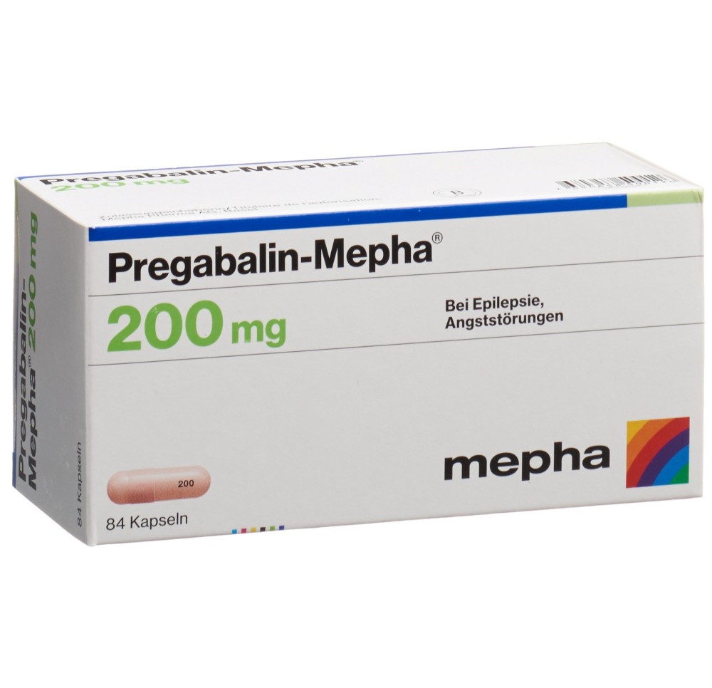PREGABALIN Mepha caps 200 mg 84 pce PREGABALIN Mepha caps 200 mg 84 pce