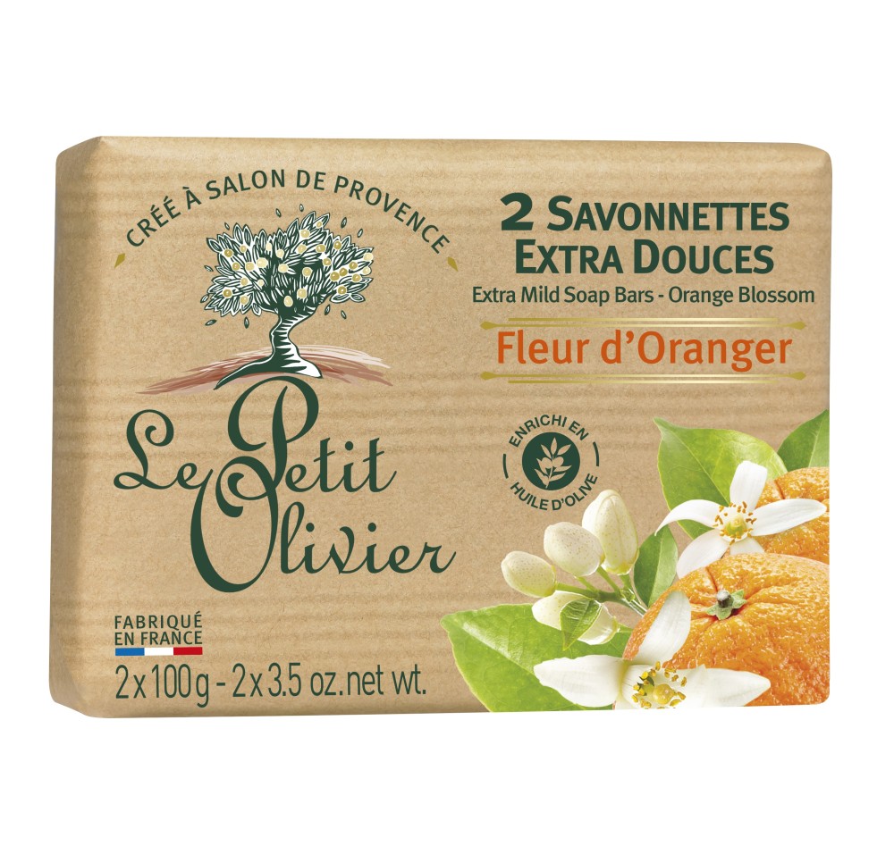 LE PETIT OLIVIER savonnettes fleur orang 2 x 100 g
