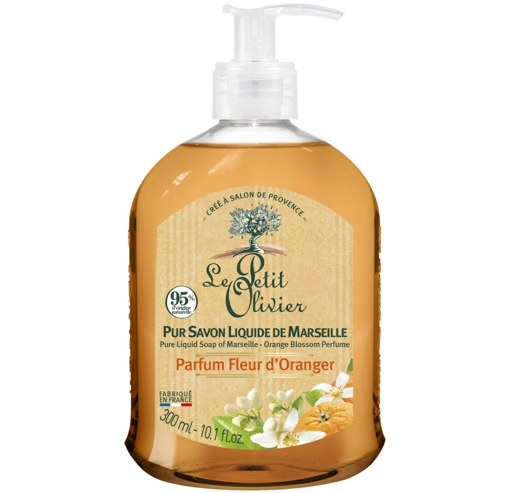 LE PETIT OLIVIER savon liquide fleur orang 300 ml LE PETIT OLIVIER savon liquide fleur orang 300 ml