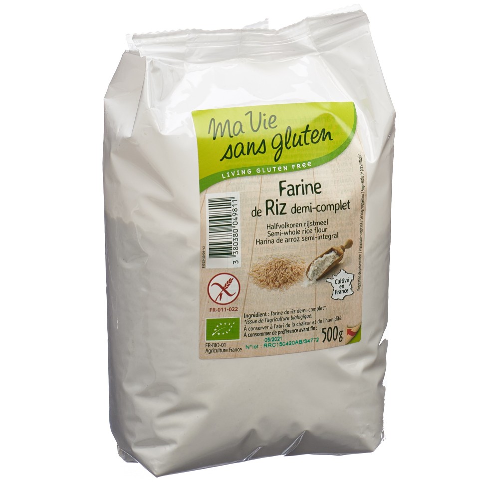 MA VIE S GLUT Farine de riz demi-complet 500 g MA VIE S GLUT Farine de riz demi-complet 500 g