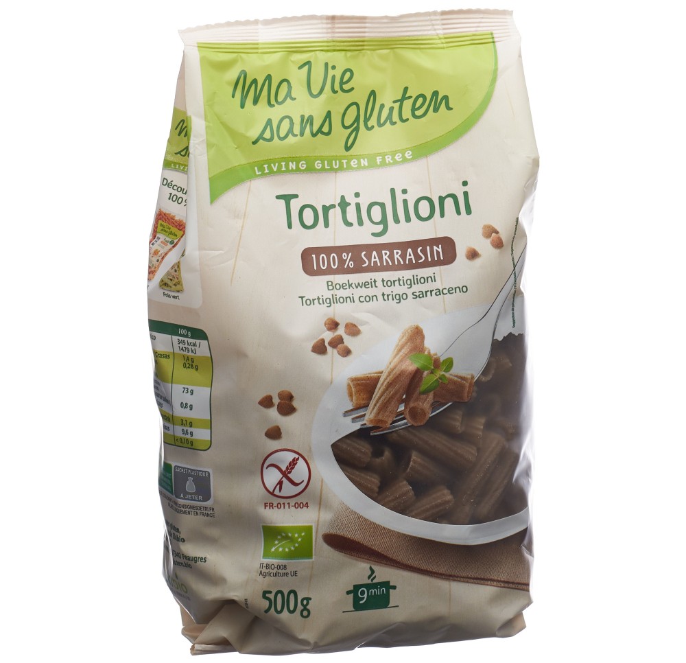 MA VIE S GLUT Tortiglioni 100% sarrasin 500 g MA VIE S GLUT Tortiglioni 100% sarrasin 500 g