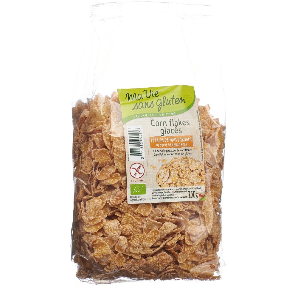 MA VIE S GLUT Corn Flakes glacés 250 g MA VIE S GLUT Corn Flakes glacés 250 g