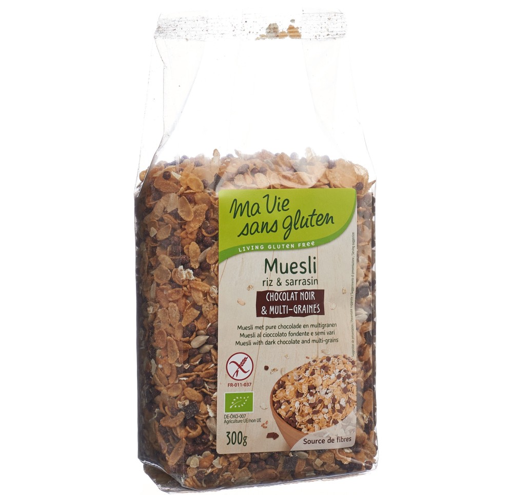 MA VIE S GLUT Muesli choc noir&multi-graines 300 g MA VIE S GLUT Muesli choc noir&multi-graines 300 g