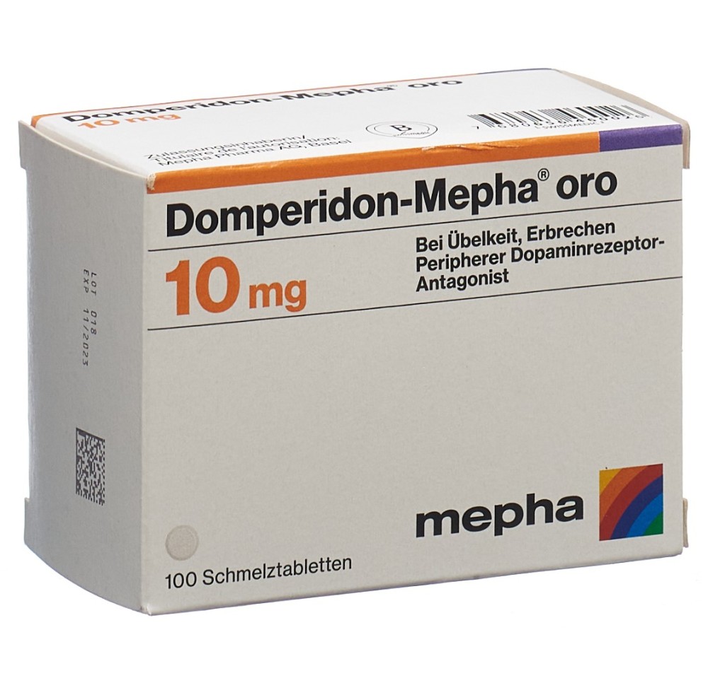 DOMPERIDON Mepha oro cpr orodisp 10 mg 100 pce DOMPERIDON Mepha oro cpr orodisp 10 mg 100 pce