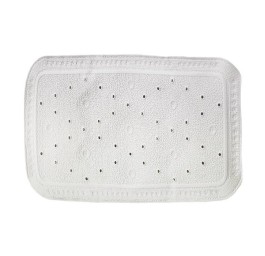 SUNDO tapis bain 76x35cm caoutcouc blanc
