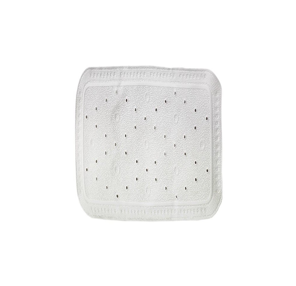 SUNDO tapis de douche 55x55cm caoutchouc blanc