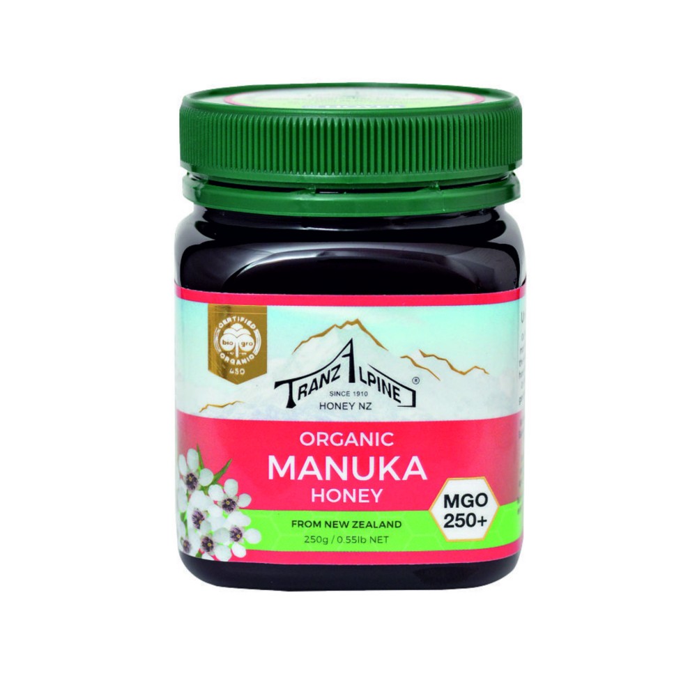 TRANZALPINE Miel de Manuka MGO 250+ bio 250 g TRANZALPINE Miel de Manuka MGO 250+ bio 250 g