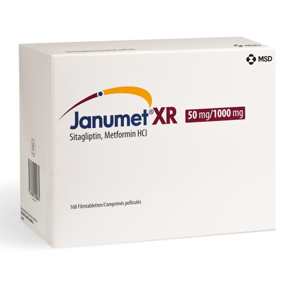 JANUMET XR cpr pell ret 50/1000 mg 3 fl 56 pce JANUMET XR cpr pell ret 50/1000 mg 3 fl 56 pce
