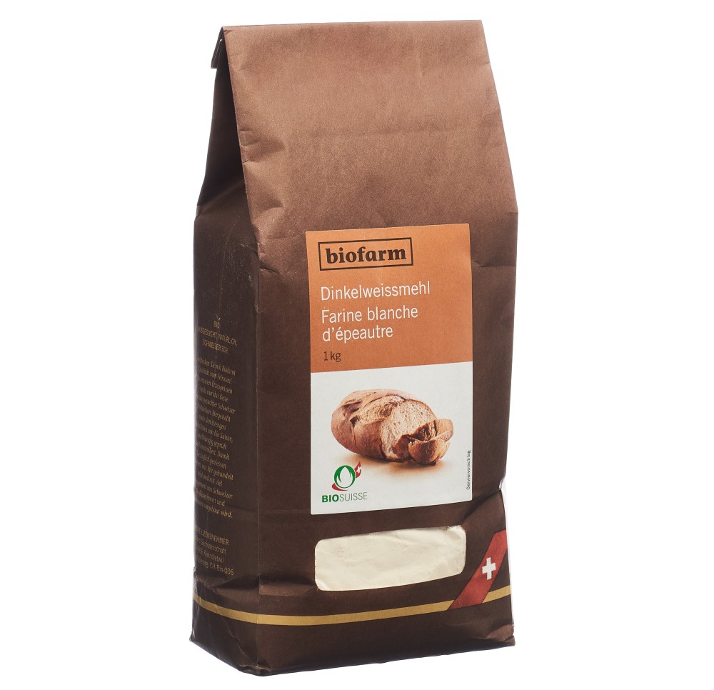 BIOFARM farine blanche épeautre bourgeon sach 1 kg BIOFARM farine blanche épeautre bourgeon sach 1 kg