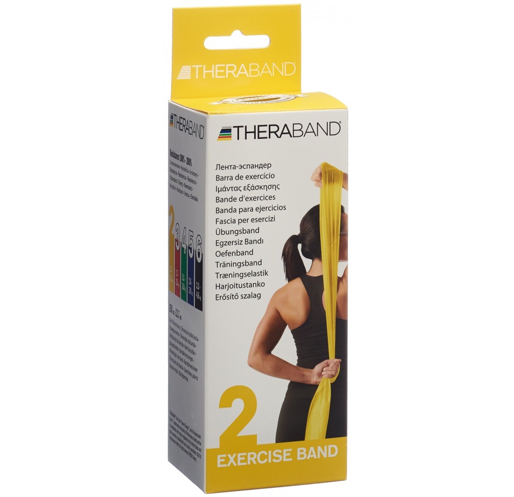 THERA BAND 2.5mx12.7cm jaune mince