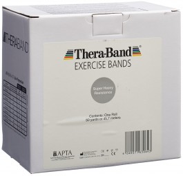 THERA BAND 45mx12.7cm argent super fort