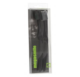 MEGASMILE black white brosse à dents 2 pce