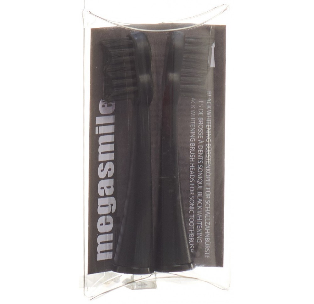 MEGASMILE sonic black white têtes brosse 2 pce