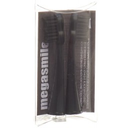 MEGASMILE sonic black white têtes brosse 2 pce