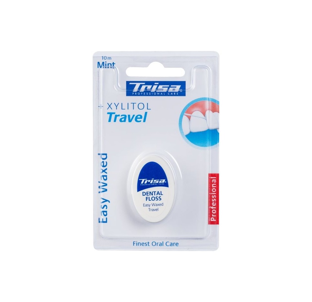 TRISA Easy Waxed Travel 10m mint Xylitol