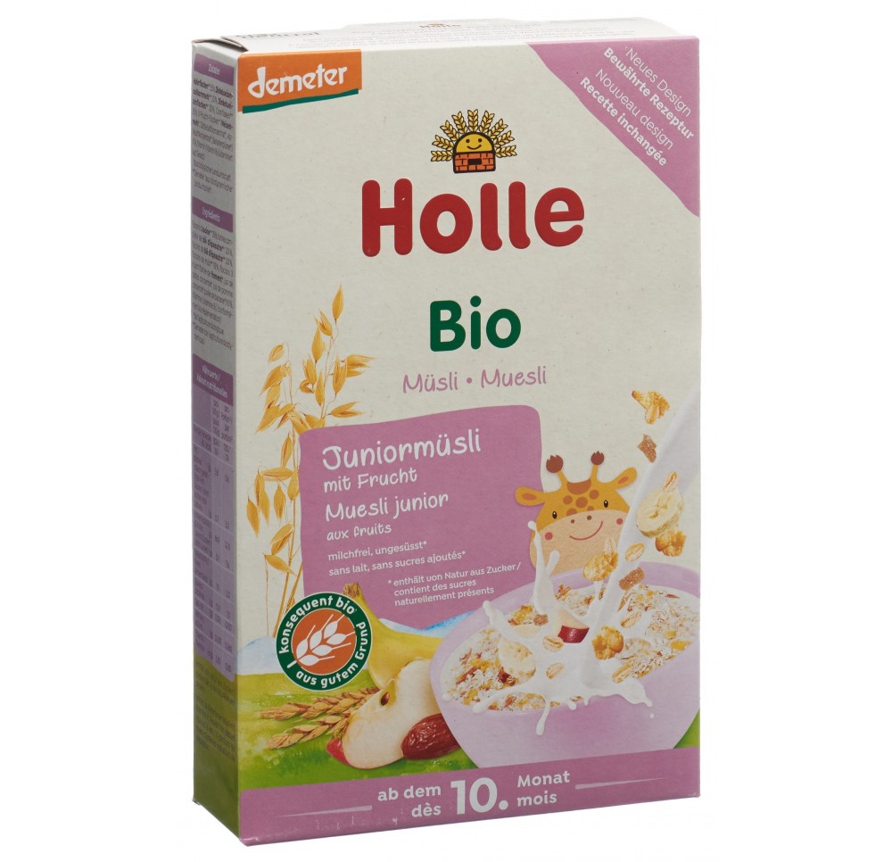 HOLLE Bio-Muesli Juniors 3 céréal avec fruit 250 g