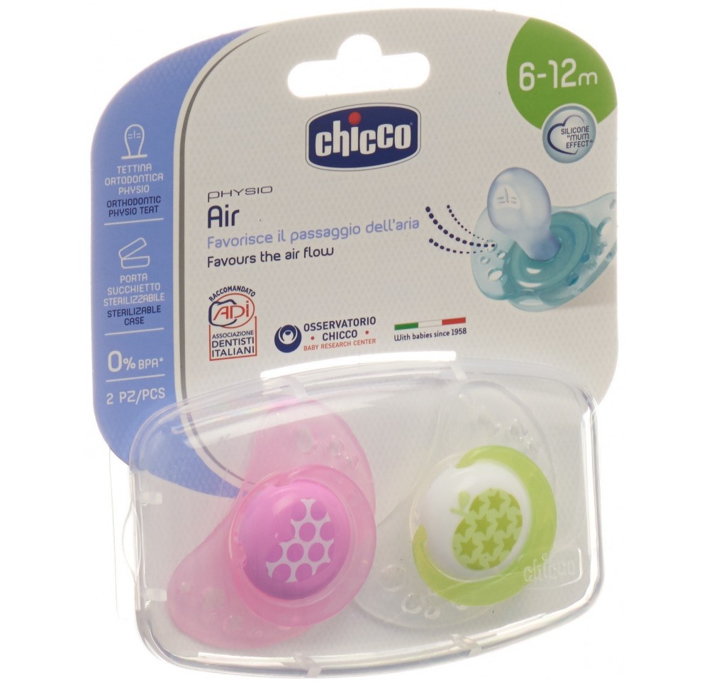 CHICCO sucette physio si me PI 6-16m IDF 2 pce