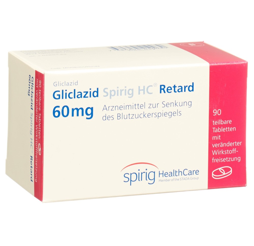 GLICLAZID Spirig HC Retard cpr ret 60 mg 90 pce GLICLAZID Spirig HC Retard cpr ret 60 mg 90 pce