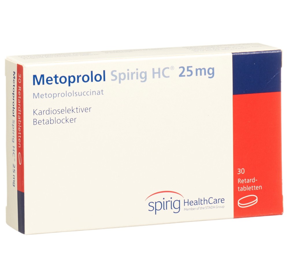 METOPROLOL Spirig HC cpr pell ret 25 mg 30 pce METOPROLOL Spirig HC cpr pell ret 25 mg 30 pce