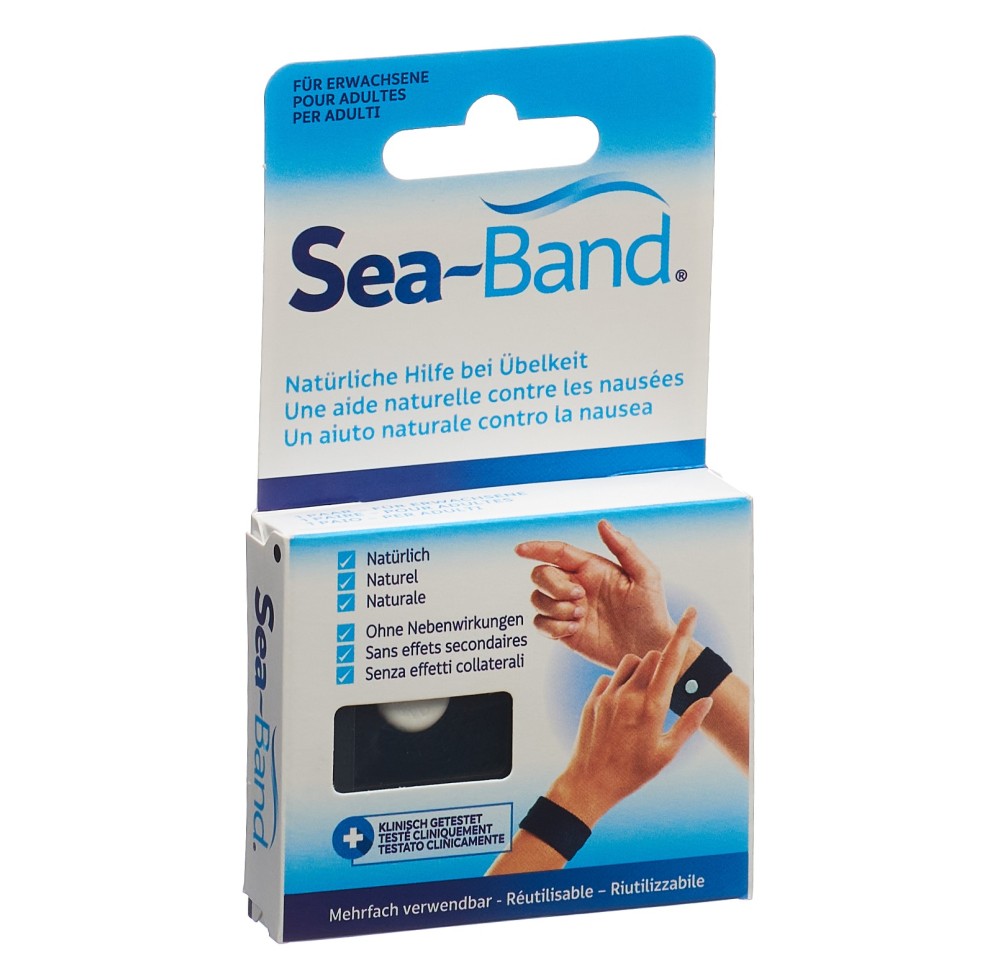 SEA-BAND bracelet acupression adulte noir 1 paire SEA-BAND bracelet acupression adulte noir 1 paire