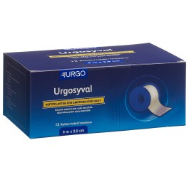 URGOSYVAL Sparadrap 9mx2.50cm peaux sensibl 12 pce