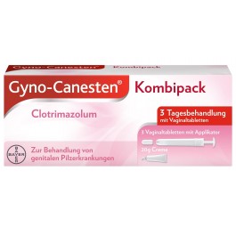 GYNO-CANESTEN Combipack 3 cpr vag+20 g crème