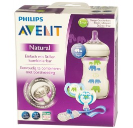 PHILIPS AVENT set cadeau éléphant vert/bleu