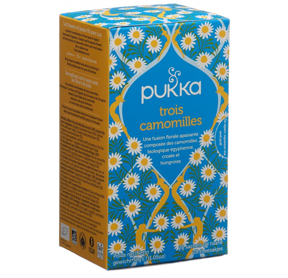 PUKKA Trois Camomilles Thé bio sach 20 pce