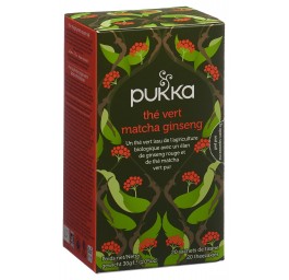 PUKKA Thé Vert Matcha Ginseng Thé bio sach 20 pce